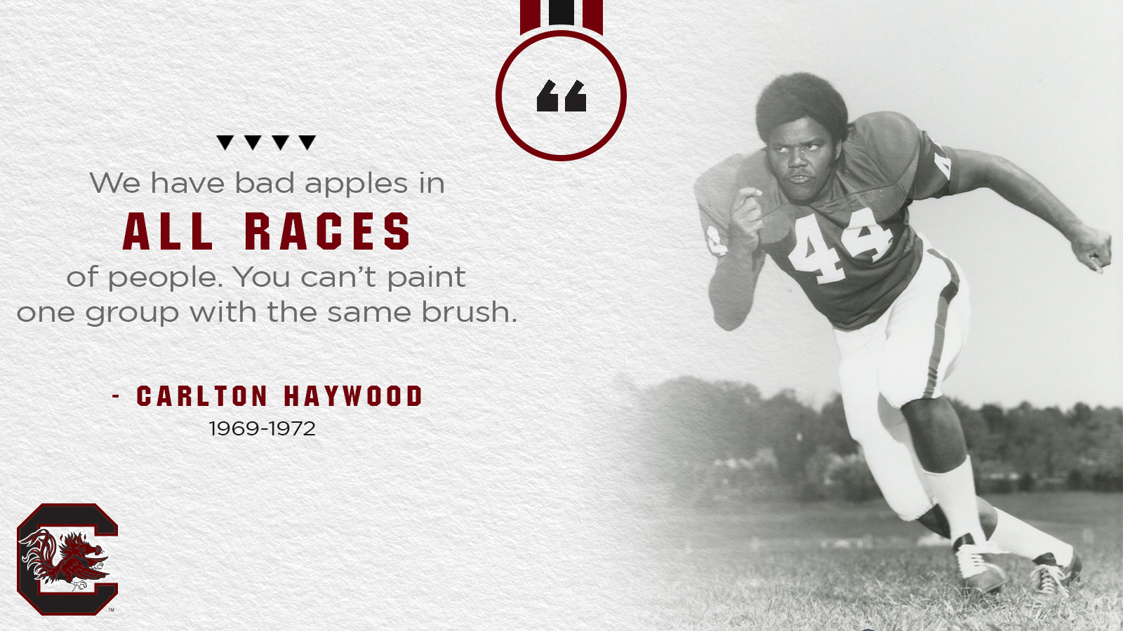 Football pioneer Carlton Haywood reflects on his place in Gamecock history