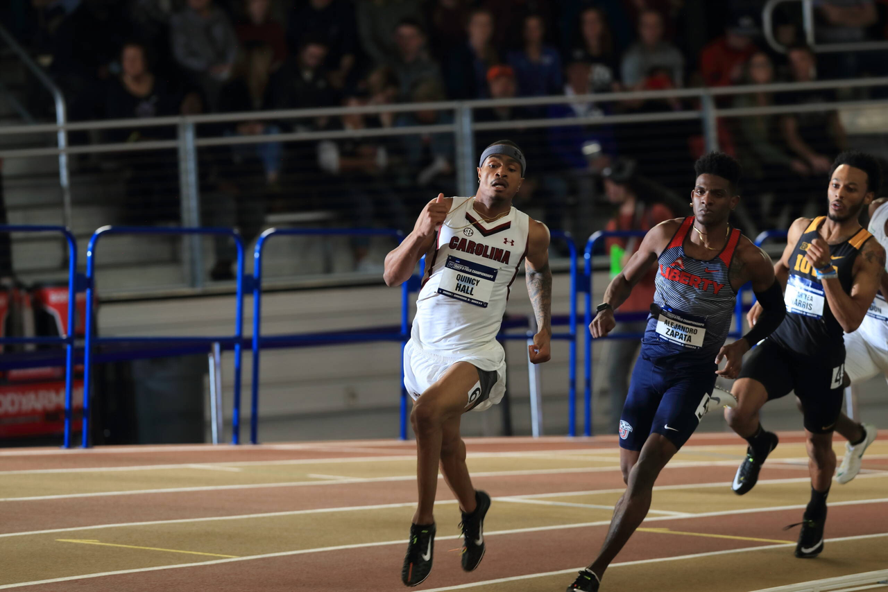 Quincy Hall in action at the 2019 NCAA Indoor Championships | March 8, 2019 | Photo by Walt Middleton