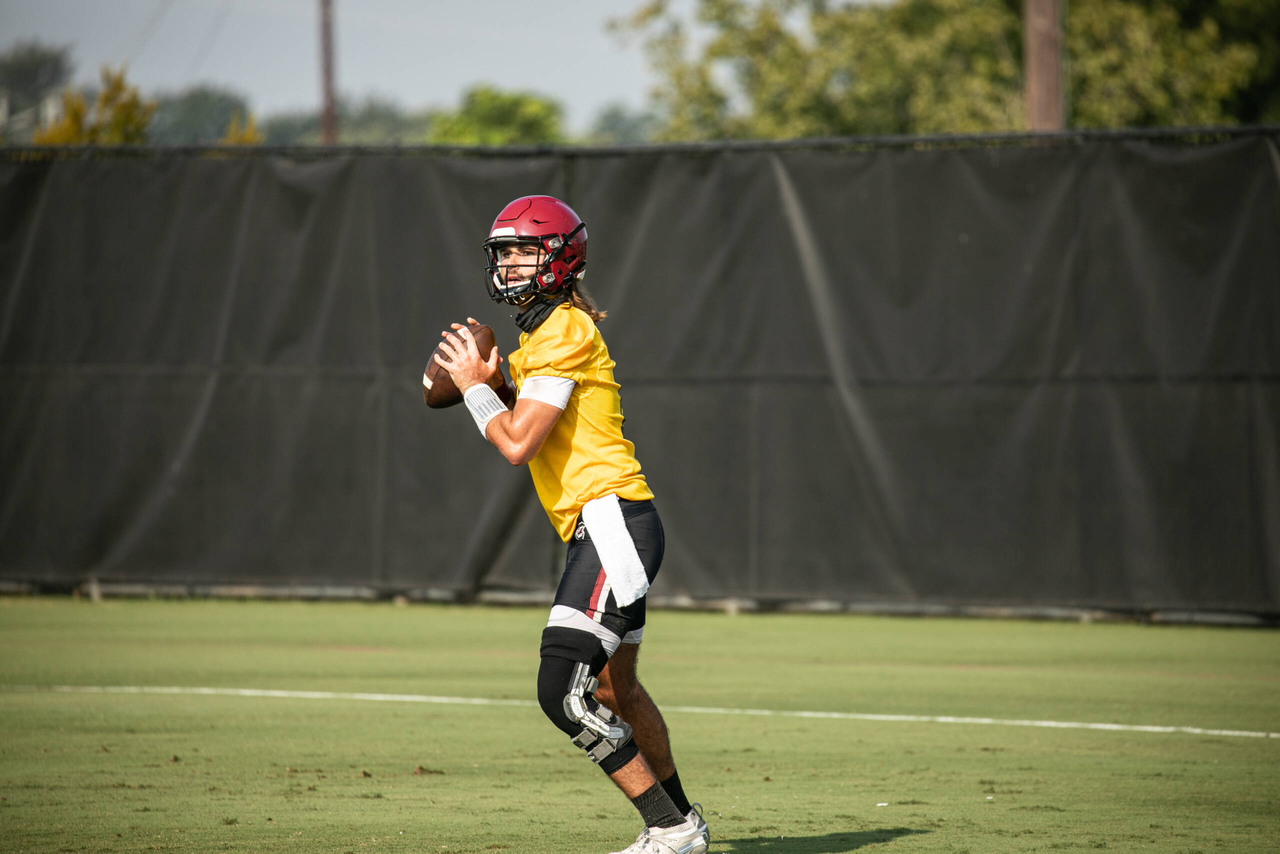 Collin Hill (15) | Wednesday, Aug. 19, 2020 | Ken & Cyndi Long Football Operations Center | Columbia, S.C. | Photos by South Carolina Athletics
