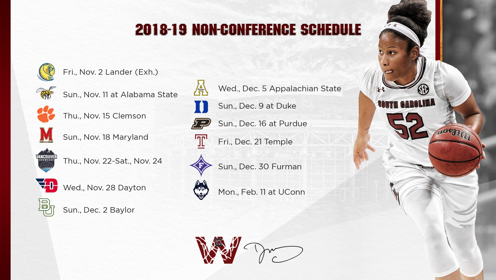 Gamecocks Release 2018-19 Non-Conference Schedule
