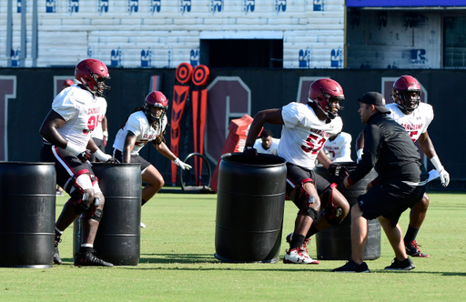 The defense at practice | Aug. 6, 2018 | Photo by Allen Sharpe