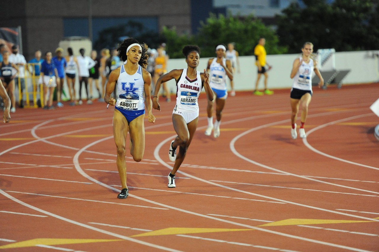 Aliyah Abrams in action at the 2019 NCAA Outdoor Championships | June 5-8, 2019 | Photos by Cheryl Treworgy