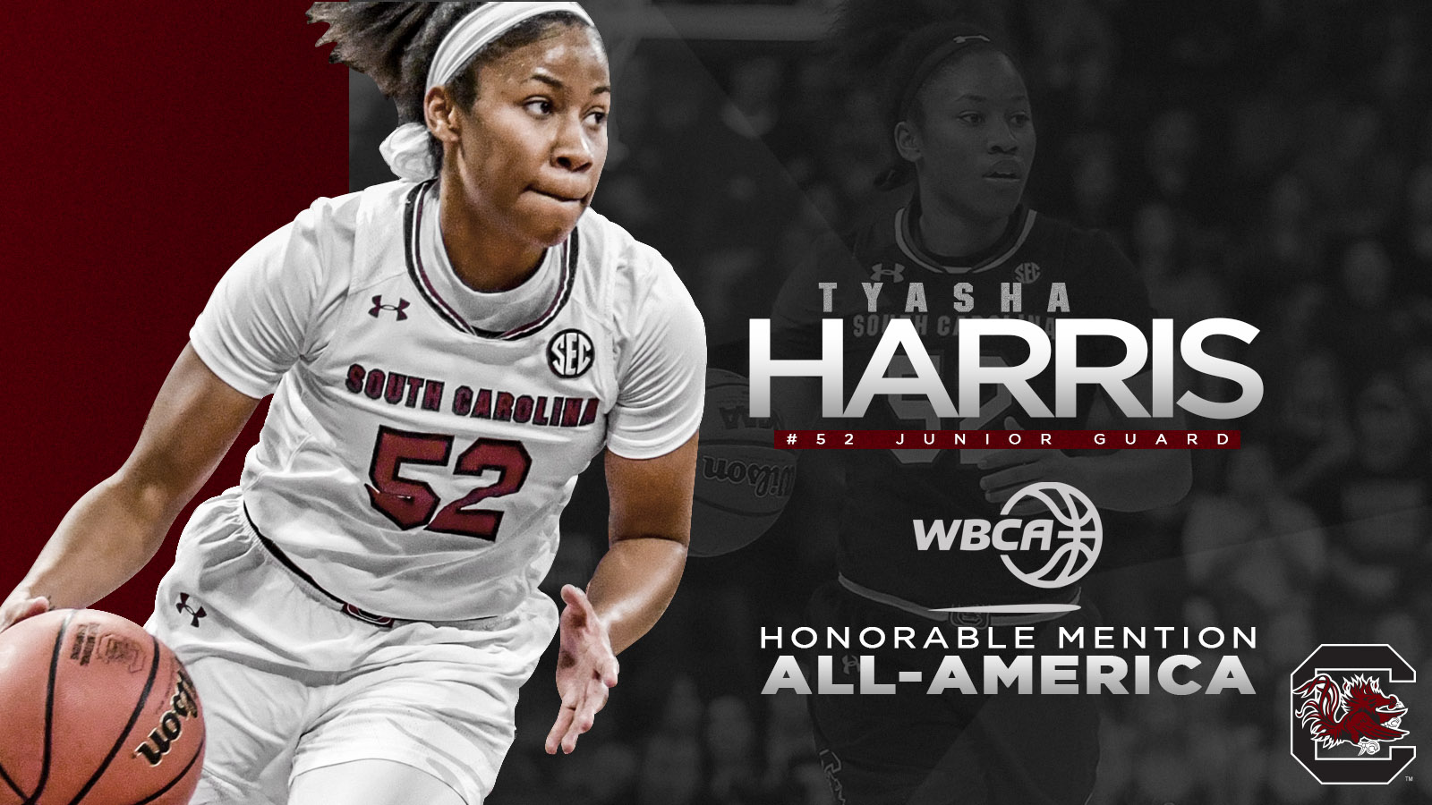 Harris Named WBCA Honorable Mention All-America
