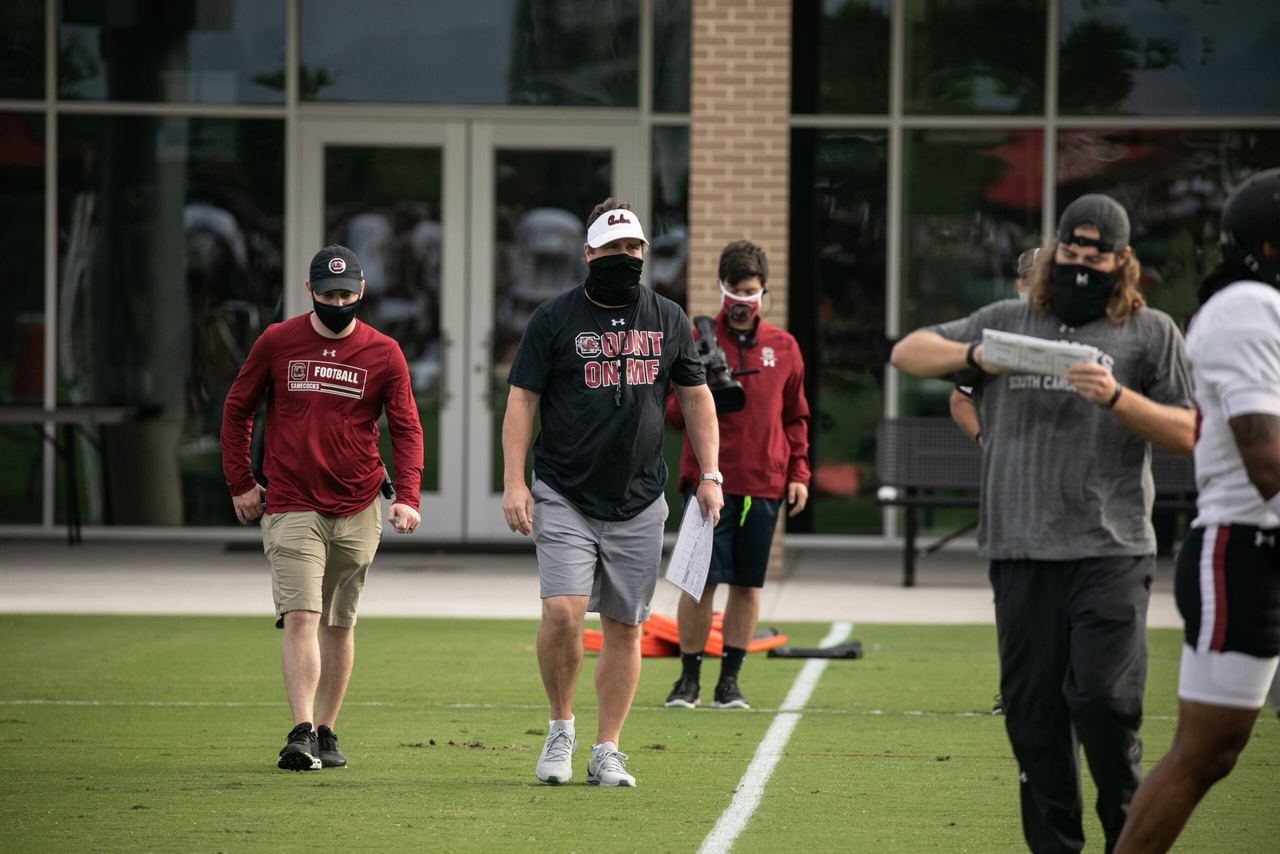 Head coach Will Muschamp | Tuesday, Sept. 15, 2020 | Ken & Cyndi Long Football Operations Center | Columbia, S.C. | Photos by South Carolina Athletics
