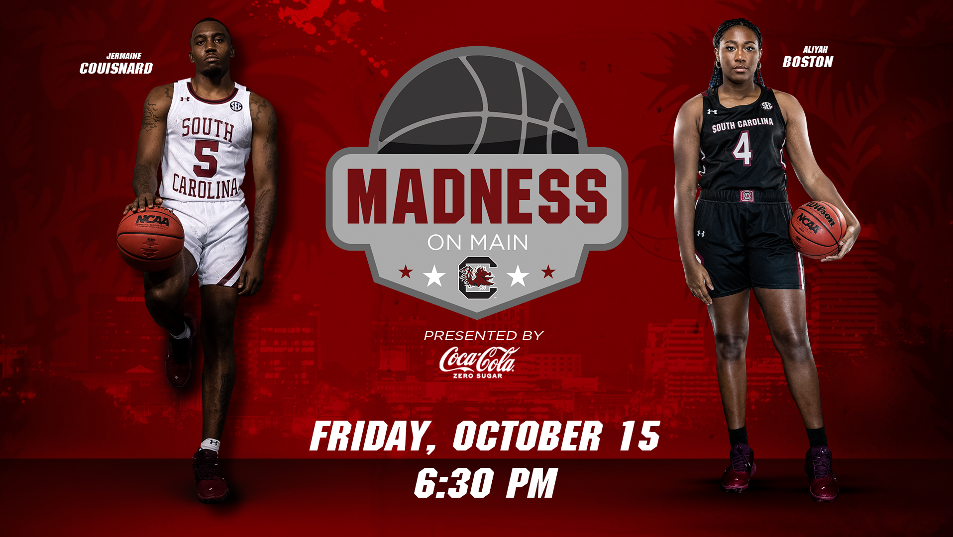 Save The Date: Gamecock Basketball Madness on Main presented by Coke Zero Sugar