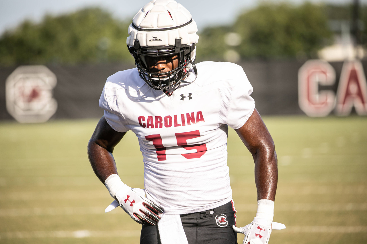 Aaron Sterling (15) | Thursday, Aug. 27, 2020 | Ken & Cyndi Long Football Operations Center | Columbia, S.C. | Photos by South Carolina Athletics