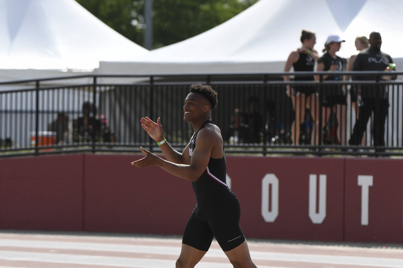 Isaiah Moore in action at the 2019 Gamecock Invitational | April 13, 2019 | Photo by Allen Sharpe