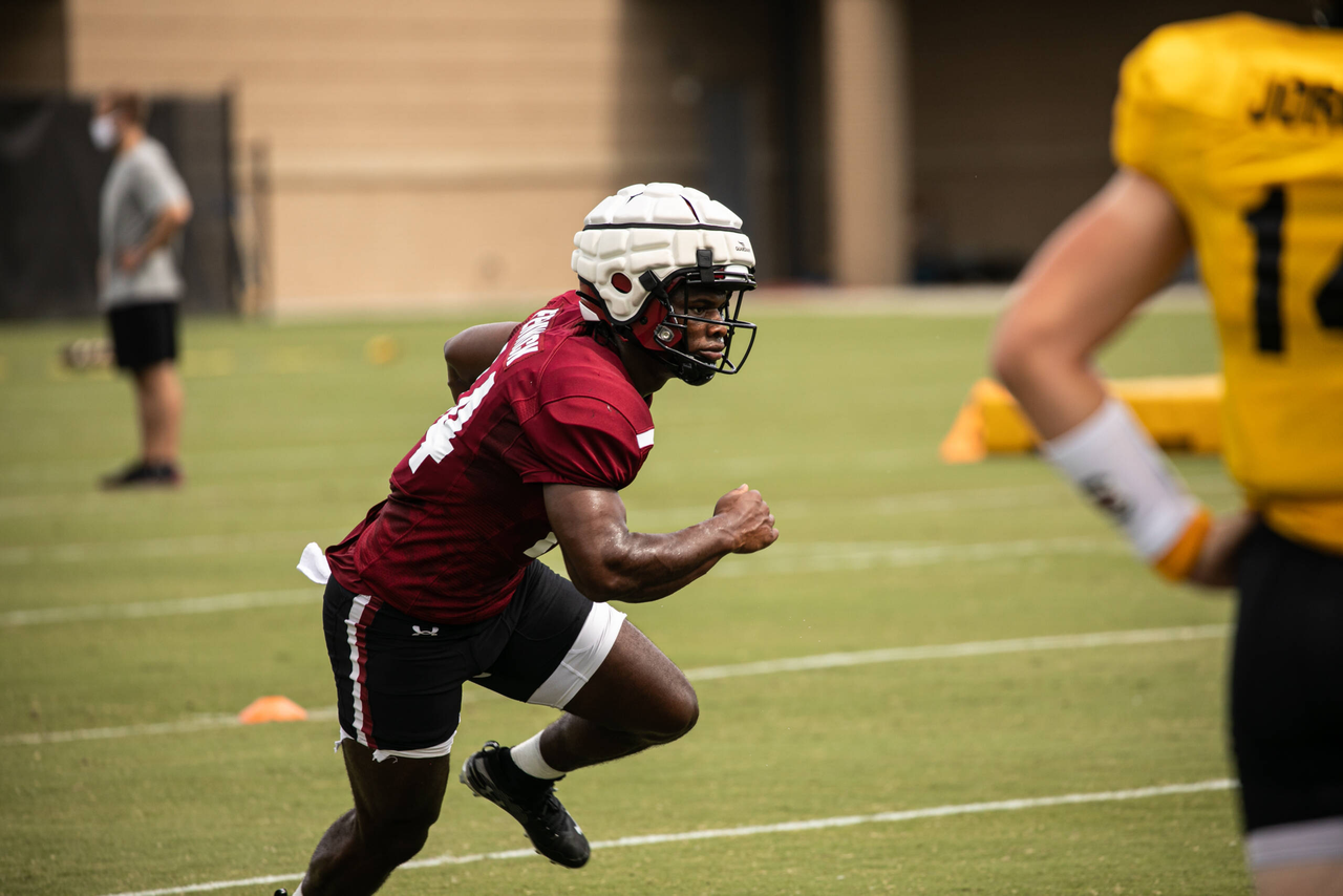 Deshaun Fenwick (14) | Saturday, Aug. 22, 2020 | Ken & Cyndi Long Football Operations Center | Columbia, S.C. | Photos by South Carolina Athletics