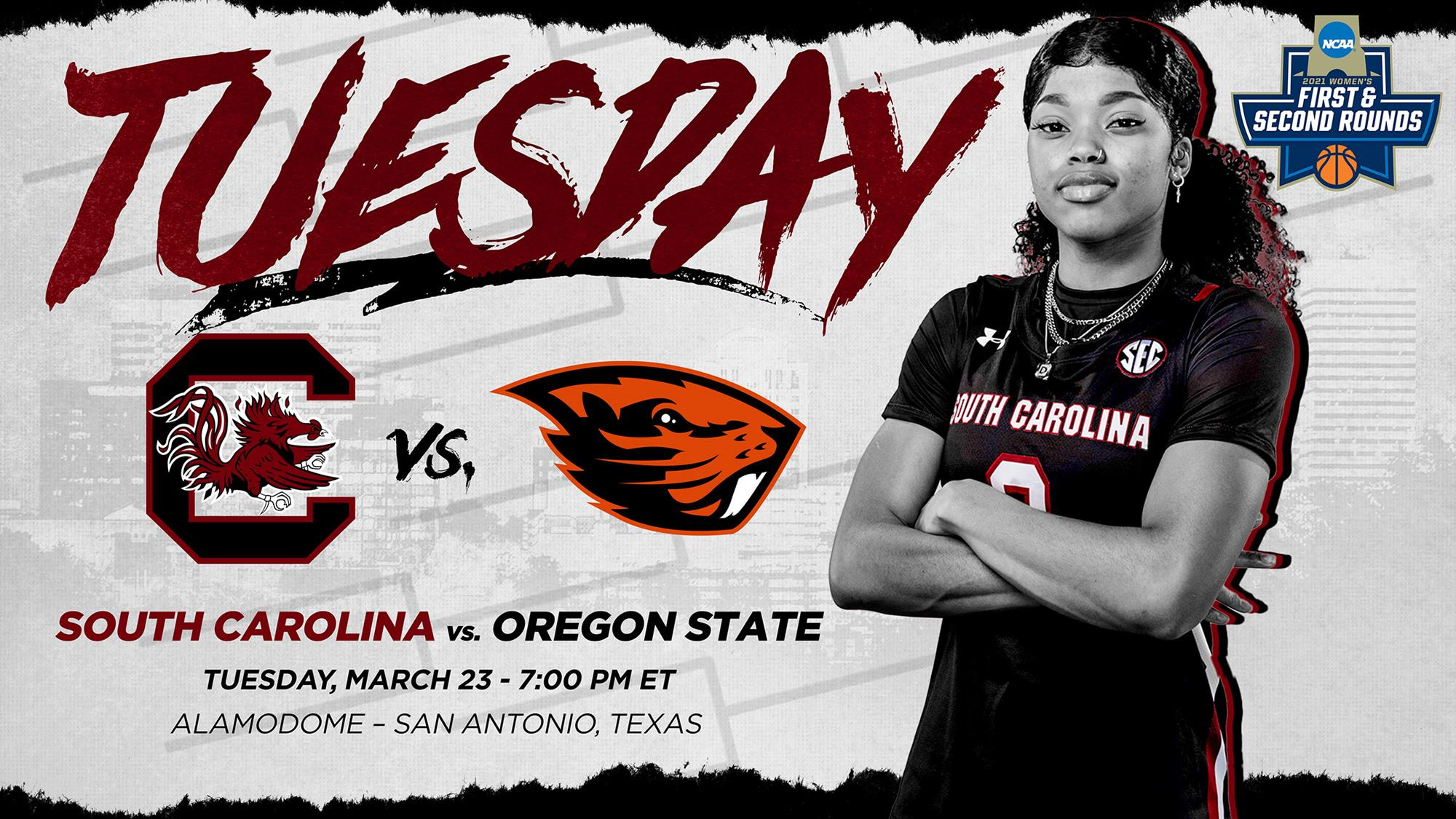 Gamecocks vs. Oregon State in NCAA 2nd Round Tuesday