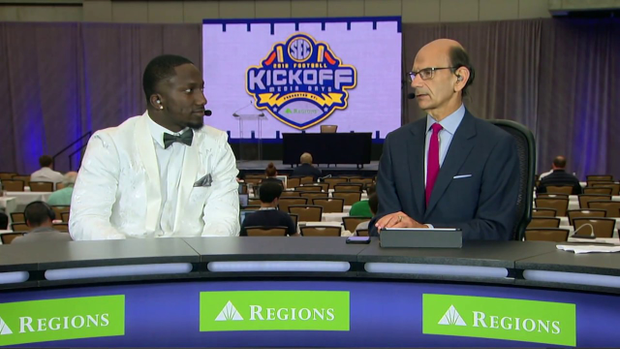 Deebo Samuel With Paul Finebaum at SEC Media Day — 7/19/18