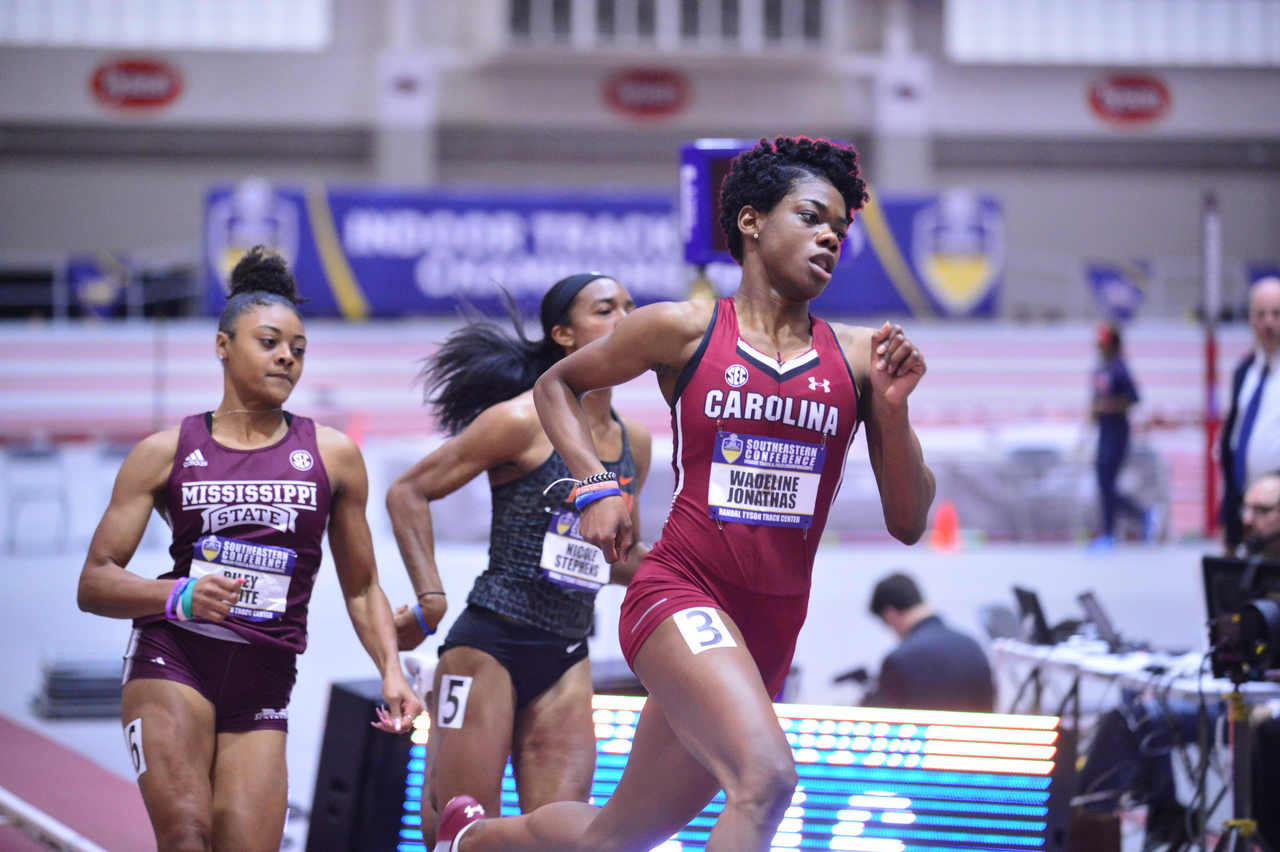 Wadeline Jonathas in action at the SEC Championships | Feb. 22-23 | Photo by Gunnar Rathbun