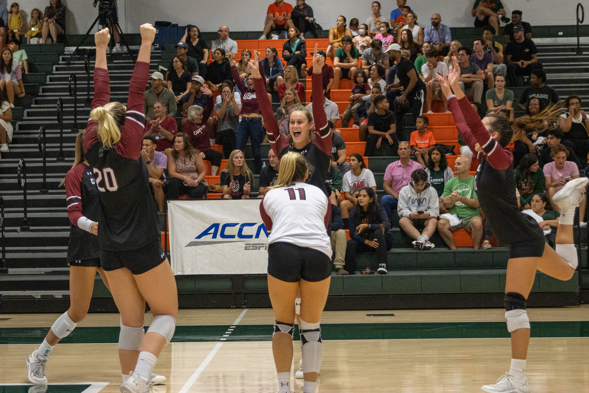 Gamecocks Pick Up Key Road Win in Five Sets at Miami