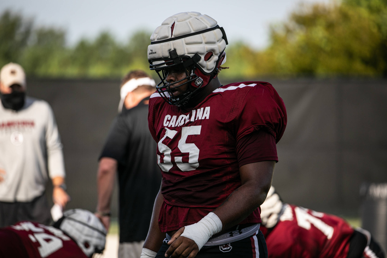 Jakai Moore (55) | Thursday, Aug. 27, 2020 | Ken & Cyndi Long Football Operations Center | Columbia, S.C. | Photos by South Carolina Athletics