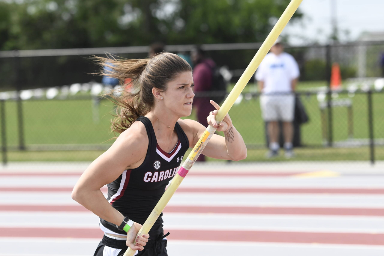 Adele Blalock in action at the 2019 Gamecock Invitational | April 13, 2019 | Photo by Allen Sharpe
