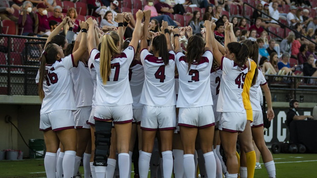 Women's Soccer Huddle
