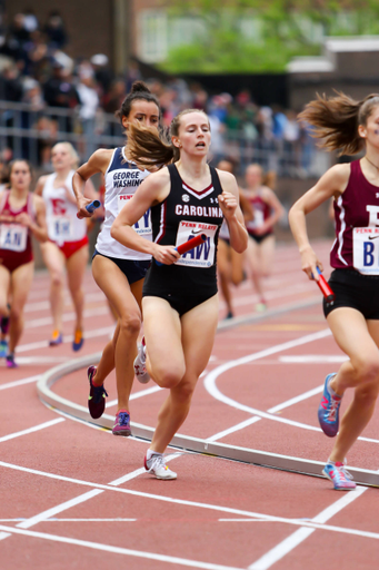 Allie Mueller in action at the 125th Penn Relays | Photo by Charles Revelle | April 25, 2019