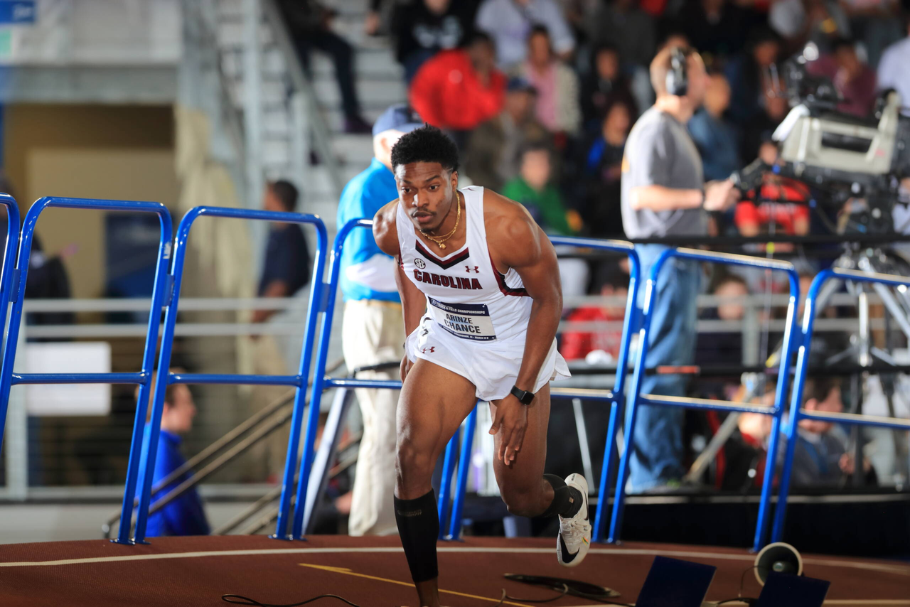 Arinze Chance in action at the 2019 NCAA Indoor Championships | March 8, 2019 | Photo by Walt Middleton