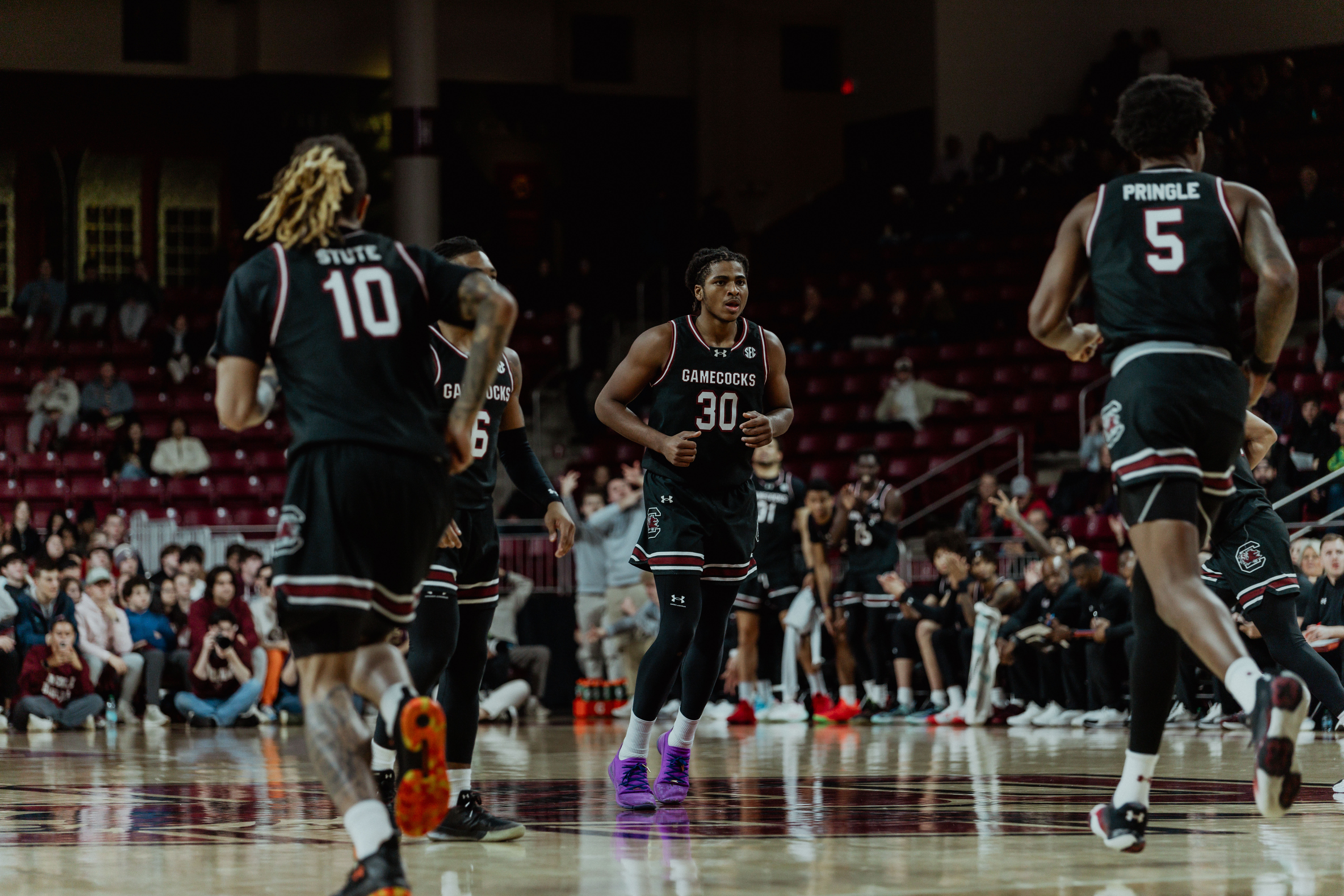 Defense Leads Gamecocks to 73-51 Win at Boston College