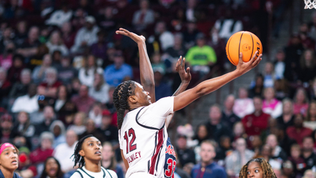 MiLaysia Fulwiley stretches for a layup against Ole Miss, 2/6/24