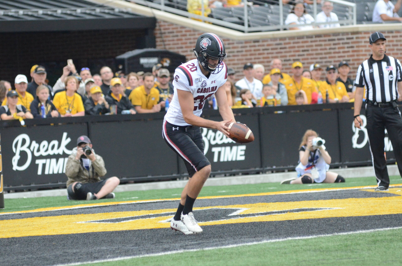 Joseph Charlton (20) at Missouri (Sept. 21, 2019)