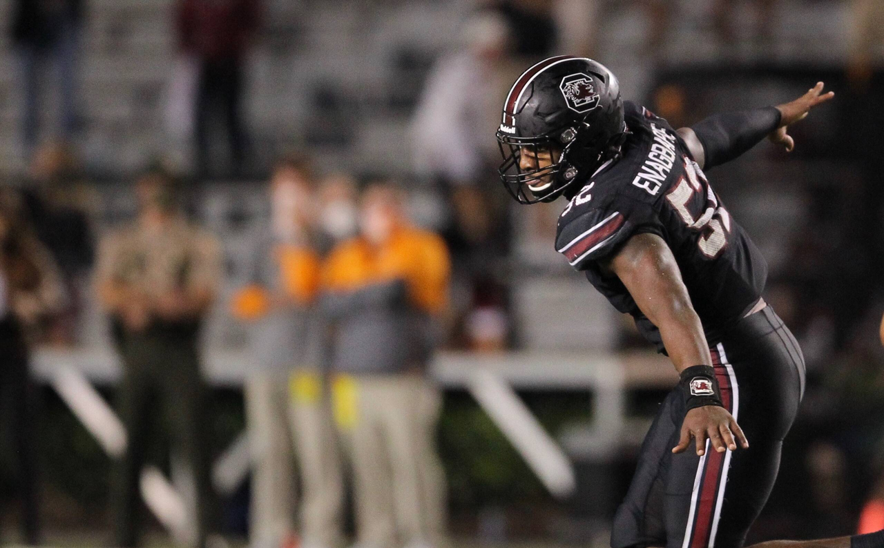 Kingsley Enagbare (52)  | Saturday, Sept. 26, 2020 | Williams-Brice Stadium | Columbia, S.C. | Photos by Travis Bell