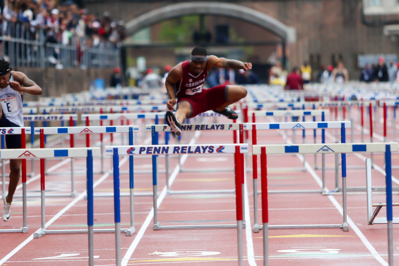 Quincy Hall in action at the 125th Penn Relays | Photo by Charles Revelle | April 26, 2019