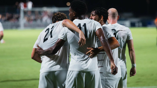 Men's Soccer celebration