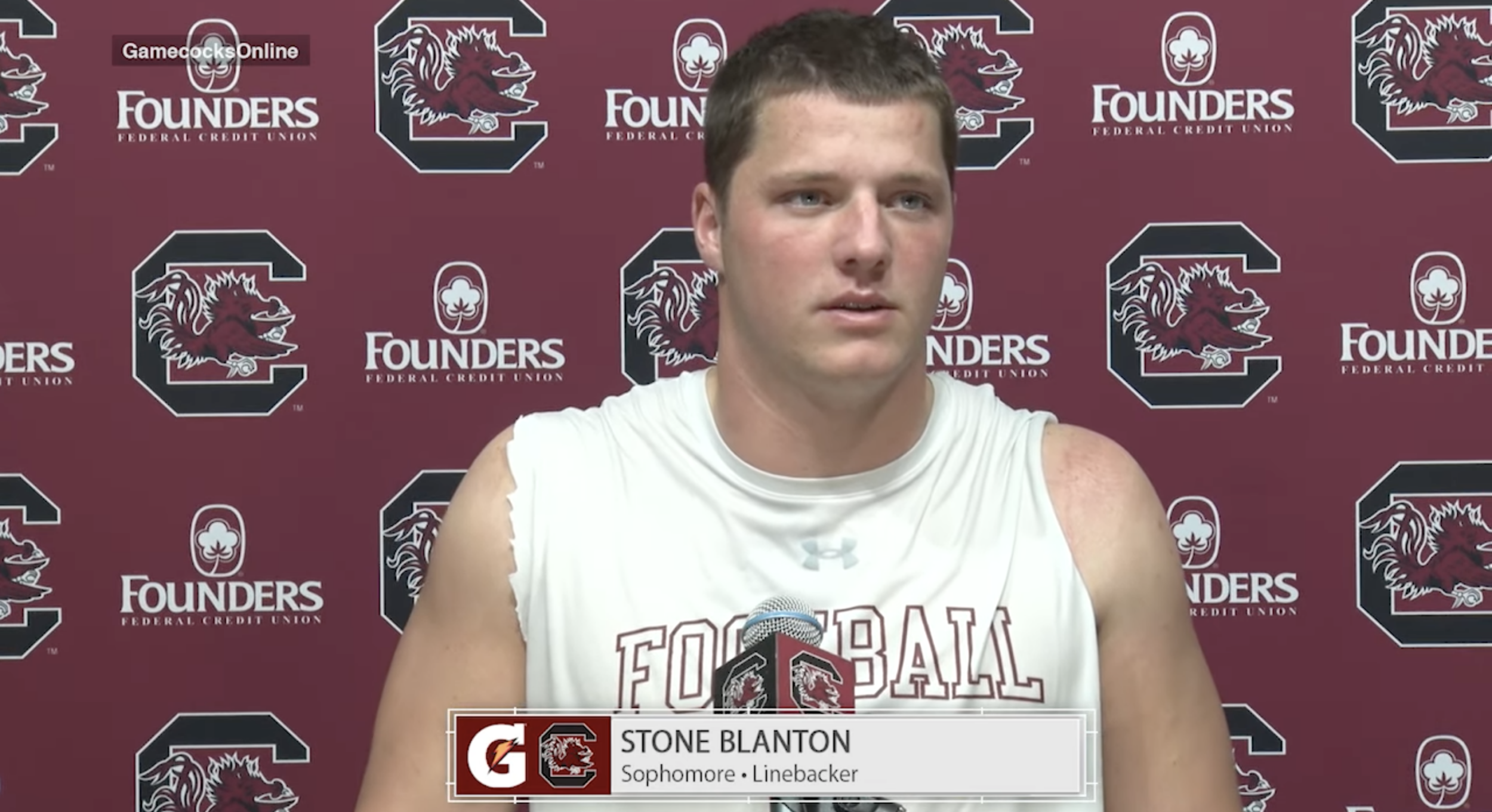 Football: Stone Blanton News Conference