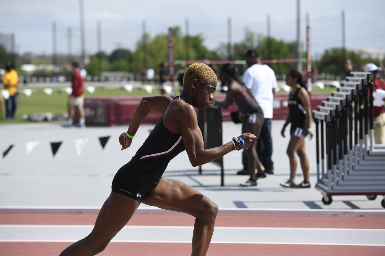 Wadeline Jonathas in action at the 2019 Gamecock Invitational | April 13, 2019 | Photo by Allen Sharpe