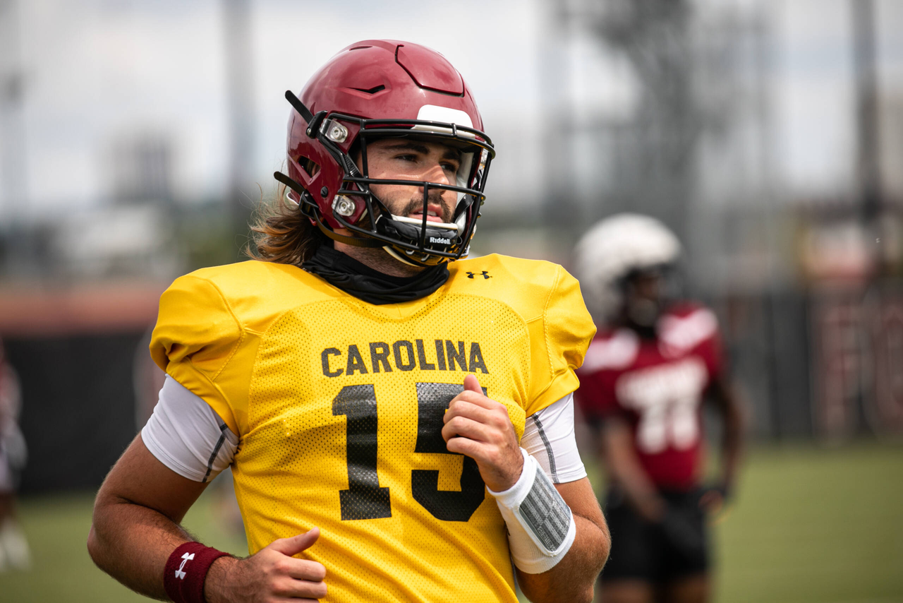 Collin Hill (15) | Saturday, Aug. 22, 2020 | Ken & Cyndi Long Football Operations Center | Columbia, S.C. | Photos by South Carolina Athletics