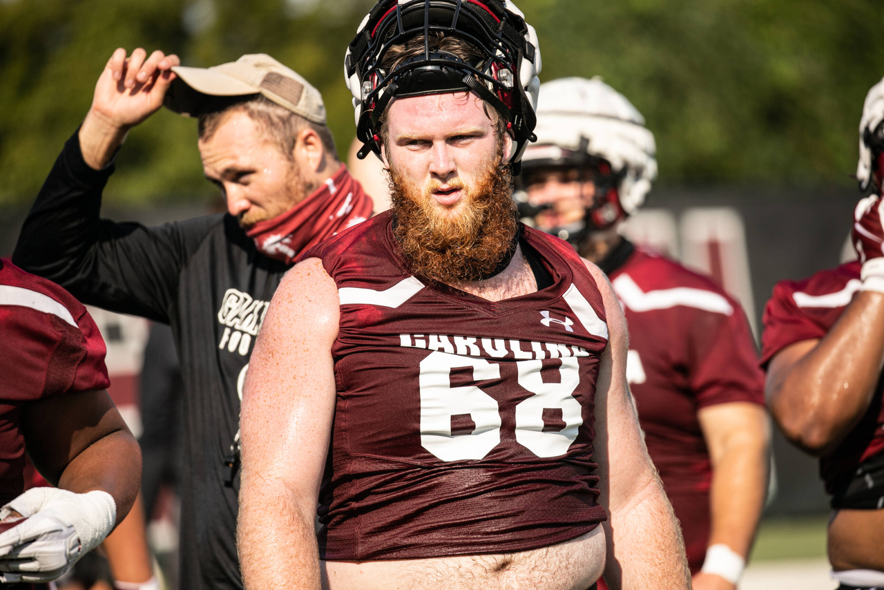 Wyatt Campbell (68) | Wednesday, Aug. 19, 2020 | Ken & Cyndi Long Football Operations Center | Columbia, S.C. | Photos by South Carolina Athletics