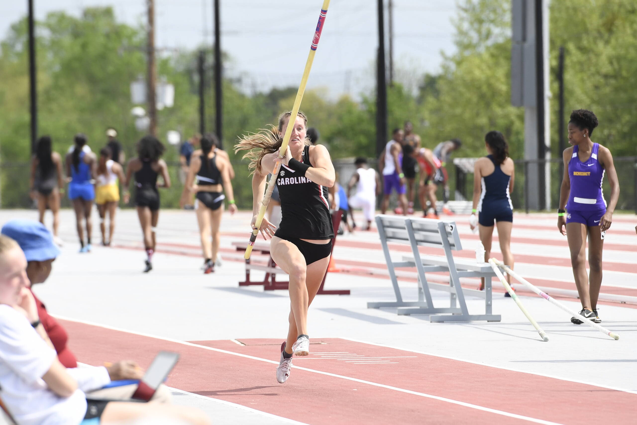 Hailey Sweatman in action at the 2019 Gamecock Invitational | April 13, 2019 | Photo by Allen Sharpe