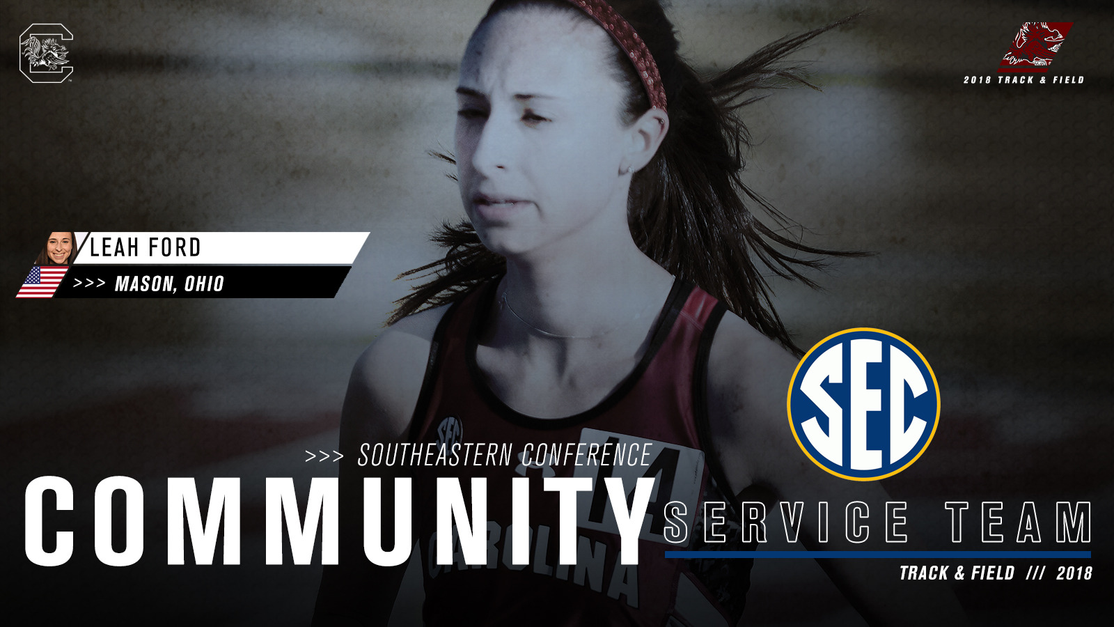 Two Gamecocks Named to SEC Community Service Team