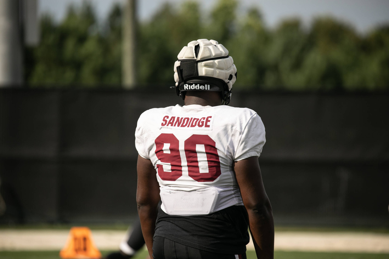 Rick Sandidge (90) | Tuesday, Sept. 15, 2020 | Ken & Cyndi Long Football Operations Center | Columbia, S.C. | Photos by South Carolina Athletics