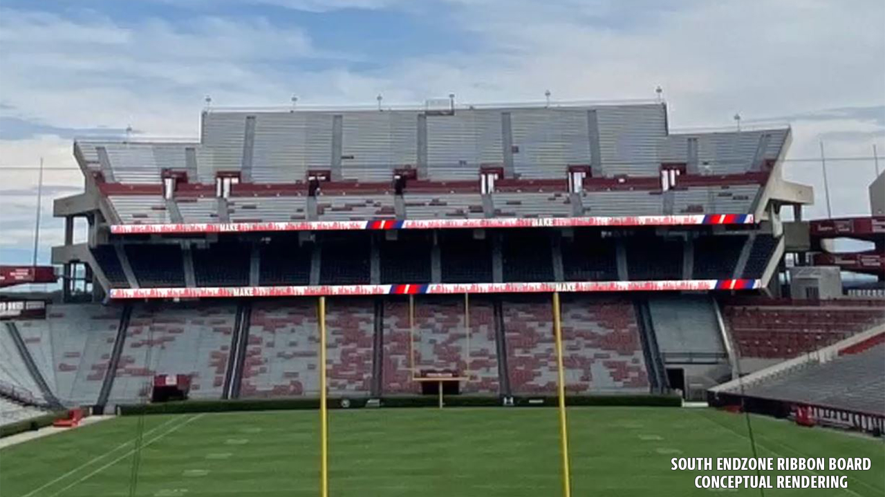 Williams-Brice Stadium South End Zone Ribbon Board Rendering
