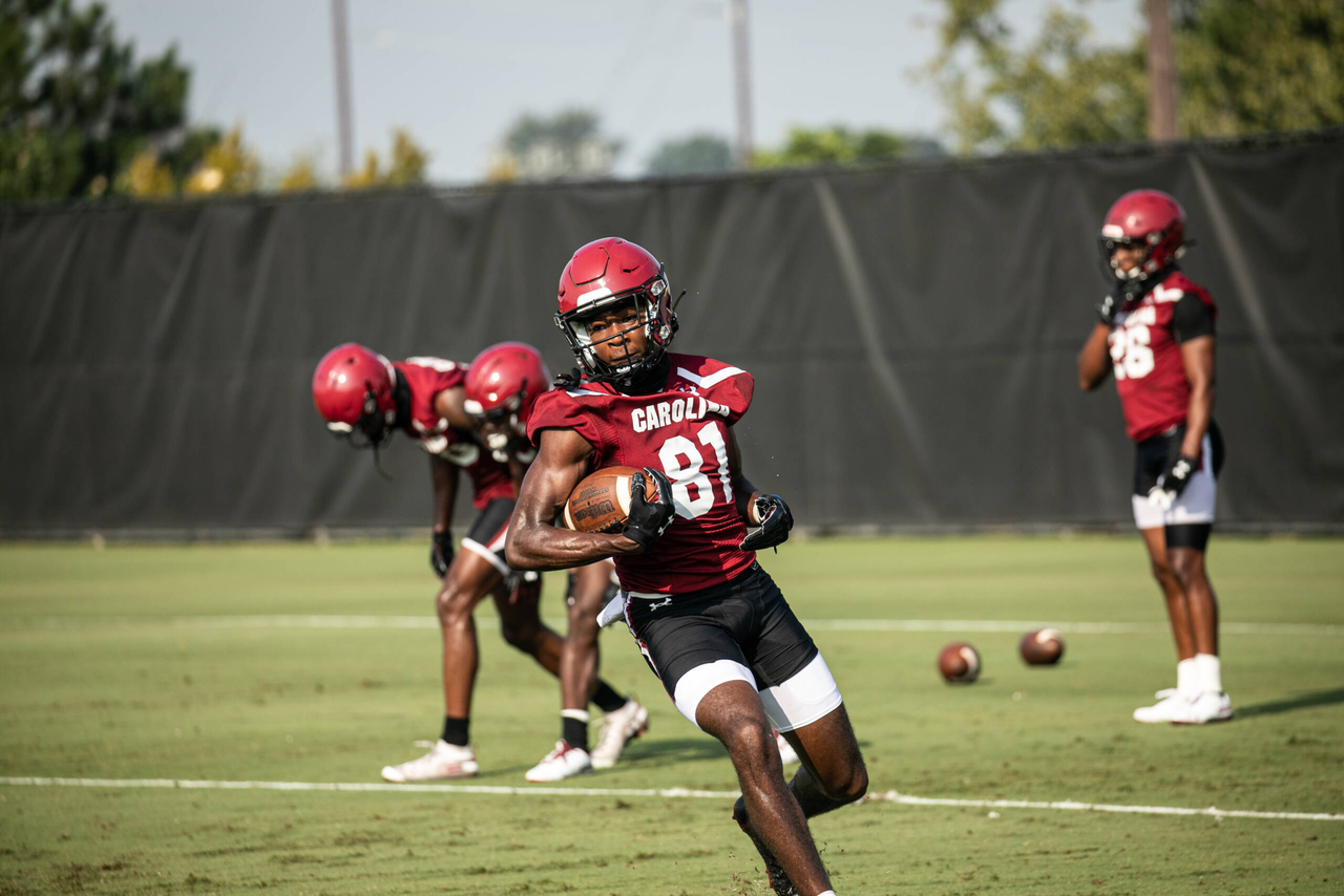 Jalen Brooks (81) Wednesday, Aug. 19, 2020 | Ken & Cyndi Long Football Operations Center | Columbia, S.C. | Photos by South Carolina Athletics