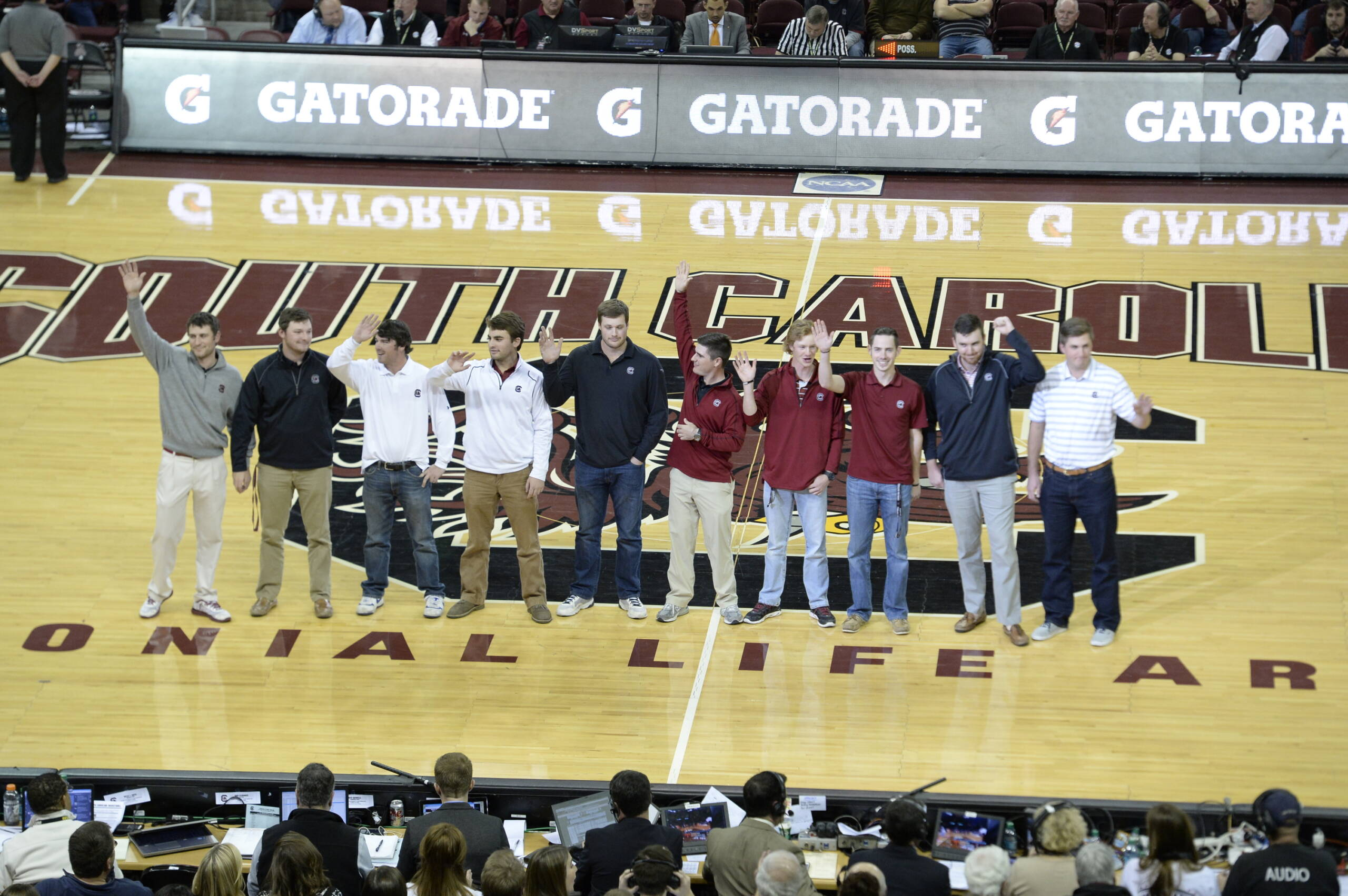 Gamecocks Introduced at Men's Basketball Game - 1/20/15