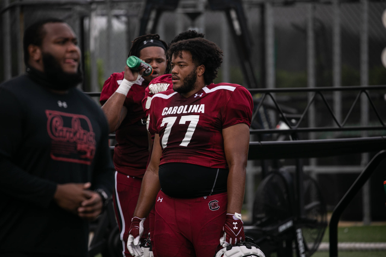 Vershon Lee (77) | Monday, Aug. 24, 2020 | Ken & Cyndi Long Football Operations Center | Columbia, S.C. | Photos by South Carolina Athletics