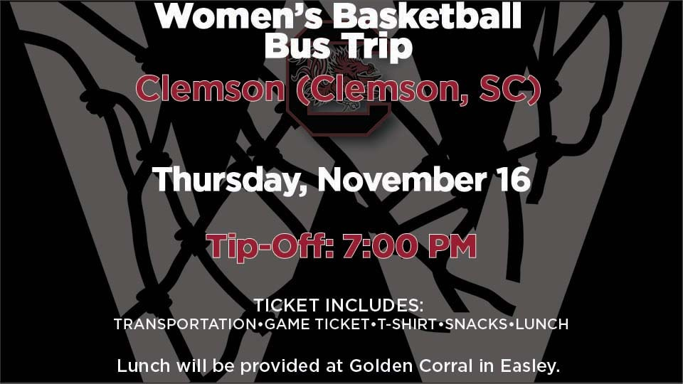 Women's Basketball Announces Bus Trip to Nov. 16 Clemson Game