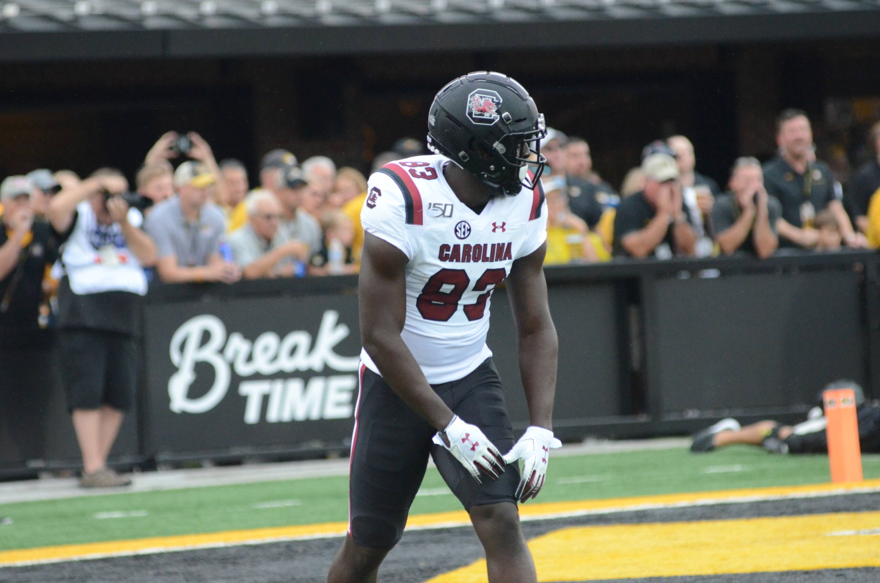 Chavis Dawkins (83) at Missouri (Sept. 21, 2019)