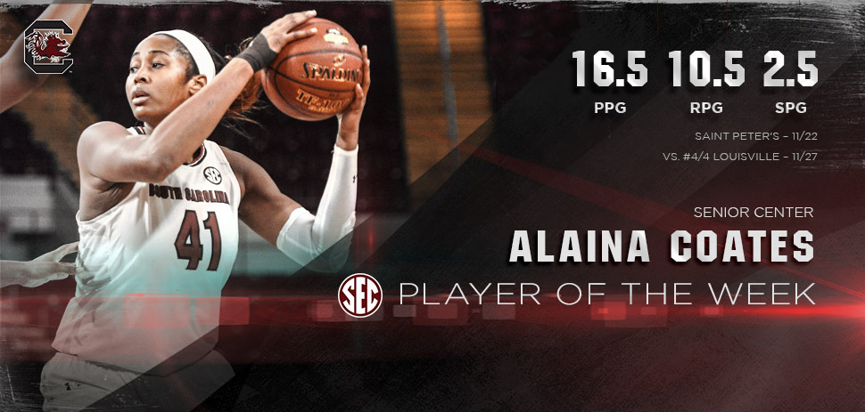 Coates Earns Second SEC Player of the Week Nod