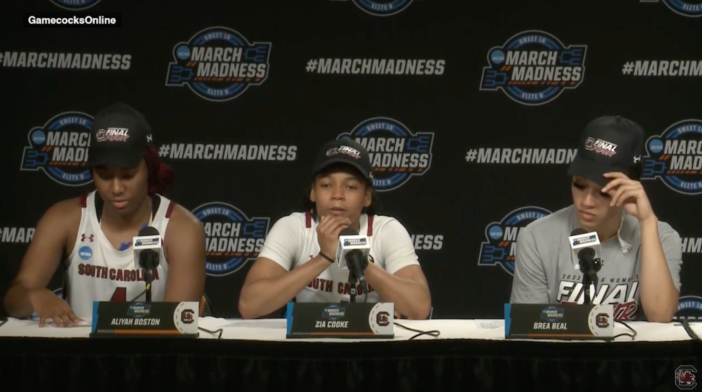 Postgame Press Conference: Maryland (Aliyah Boston, Zia Cooke and Brea Beal)