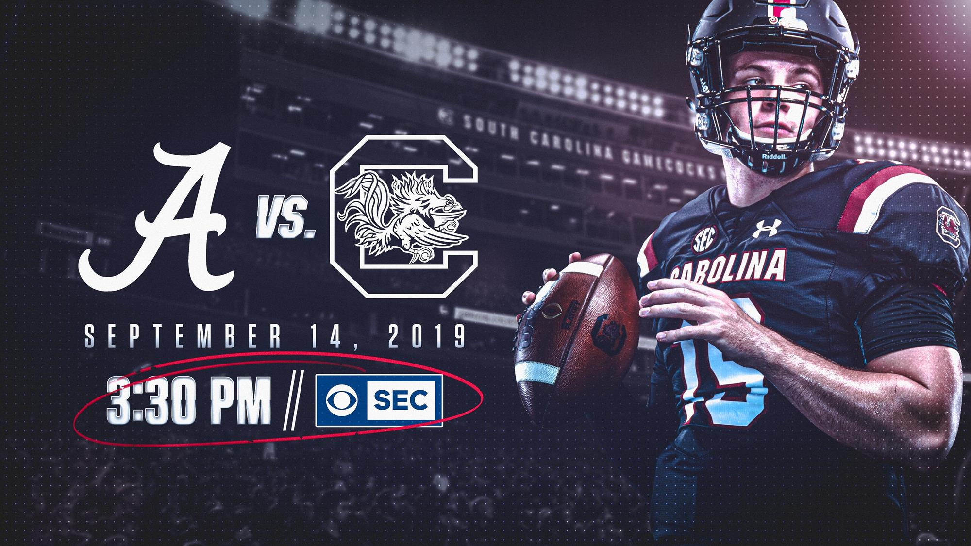 Carolina-Alabama Game Set for 3:30 p.m. on CBS
