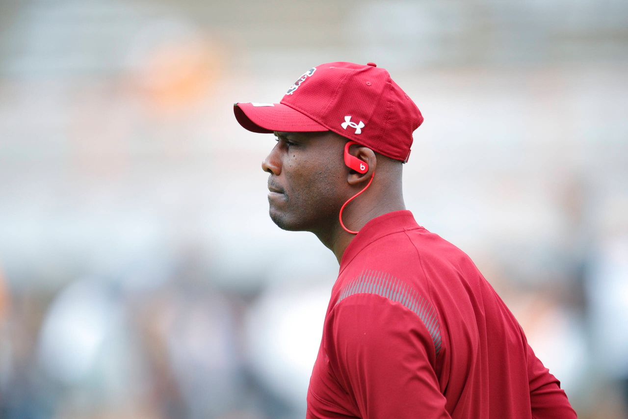 The South Carolina Gamecocks faced the Tennessee Volunteers in a Southeastern Conference East Division contest on Shields-Watkins Field at Neyland Stadium on Saturday, Oct. 9, 2021, in Knoxville, Tennessee. (Photo by Danny Parker)