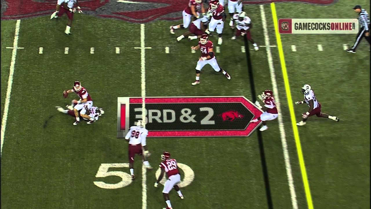 Devin Taylor Interception vs. Arkansas - South Carolina Football 2011