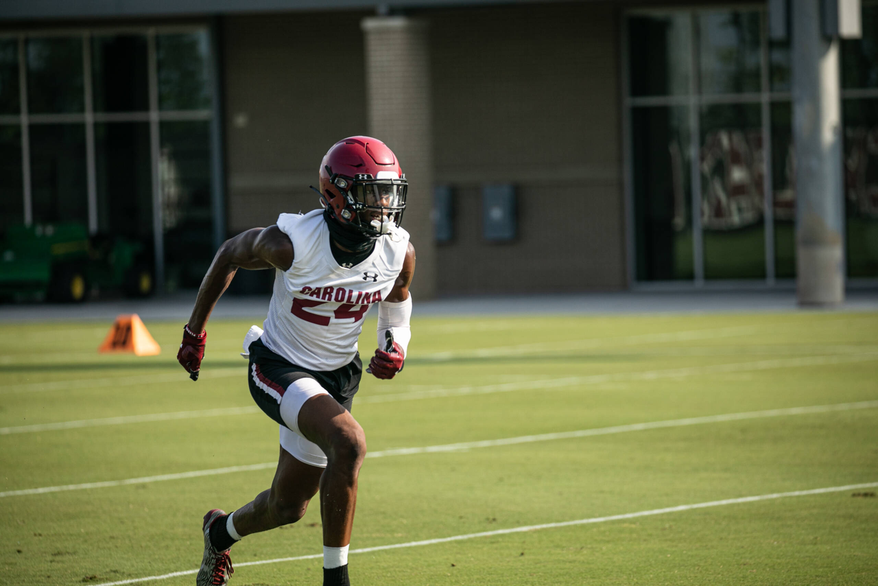 Israel Mukuamu (24) | Wednesday, Aug. 19, 2020 | Ken & Cyndi Long Football Operations Center | Columbia, S.C. | Photos by South Carolina Athletics