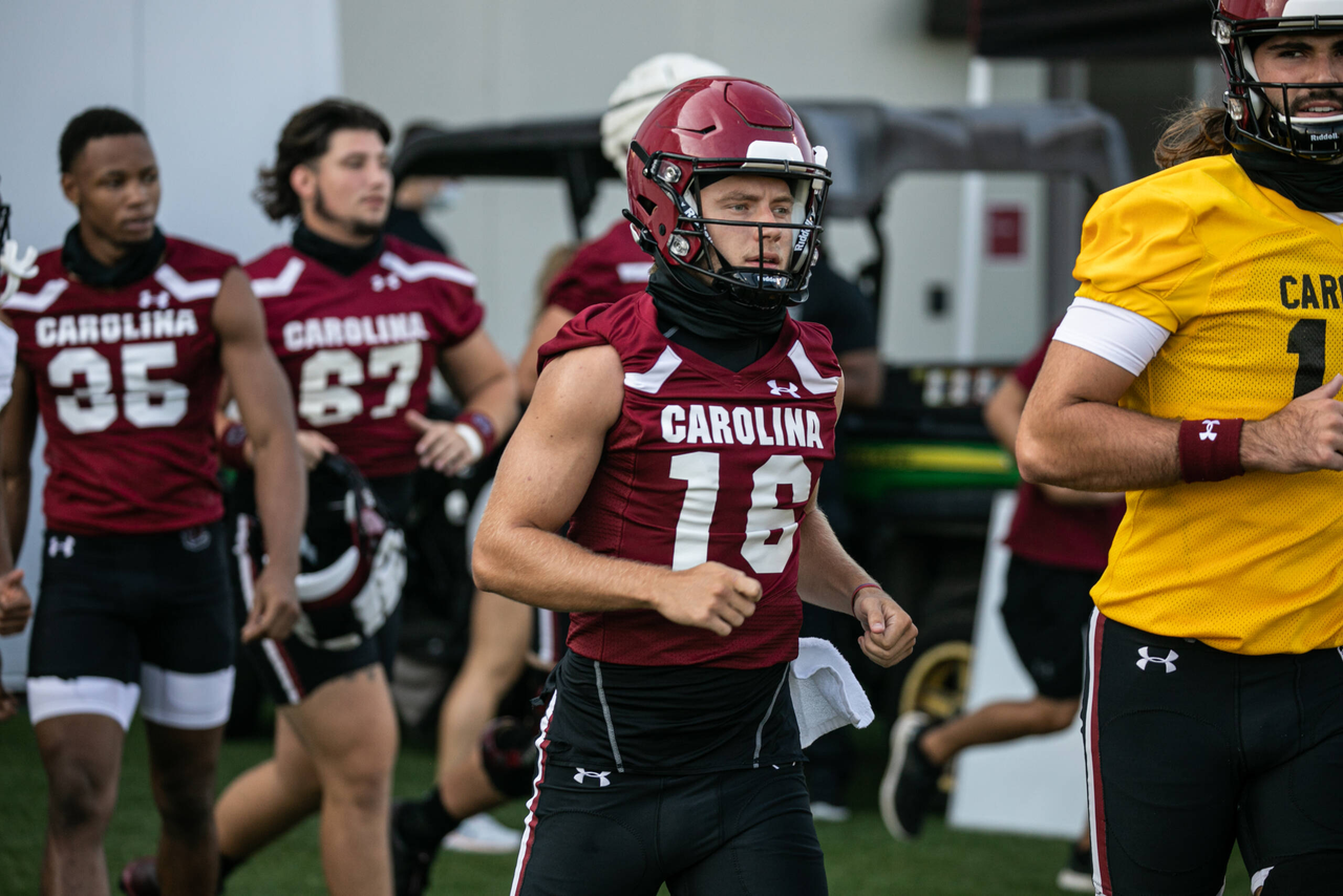 Trey Adkins (16) Wednesday, Aug. 19, 2020 | Ken & Cyndi Long Football Operations Center | Columbia, S.C. | Photos by South Carolina Athletics