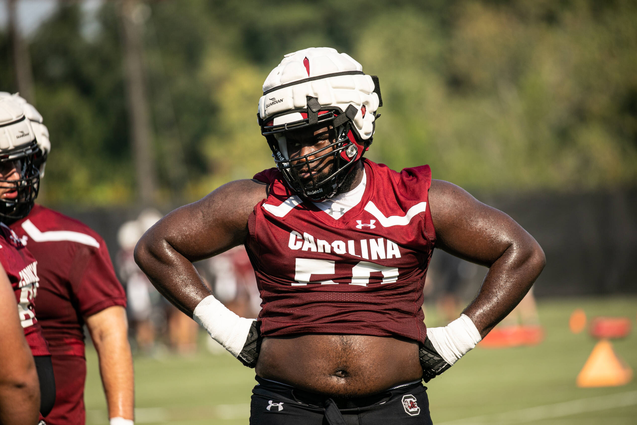 Sadarius Hutcherson (50) | Wednesday, Aug. 19, 2020 | Ken & Cyndi Long Football Operations Center | Columbia, S.C. | Photos by South Carolina Athletics