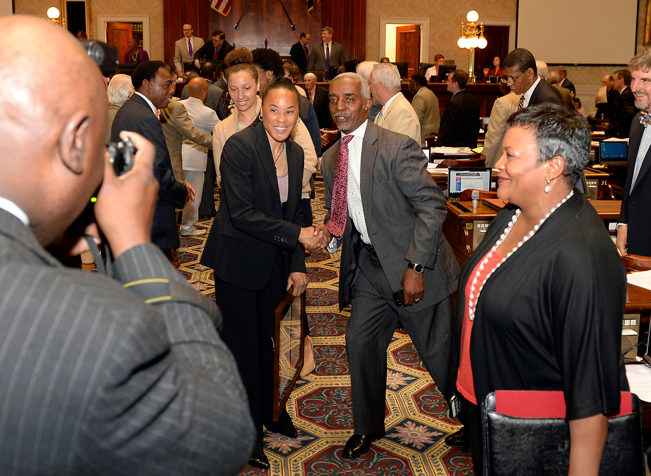 Women's Basketball honored at the South Carolina State House