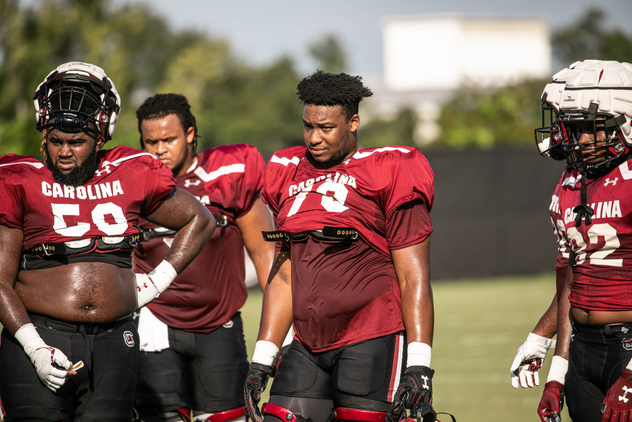 Dylan Wonnum (79) | Thursday, Aug. 27, 2020 | Ken & Cyndi Long Football Operations Center | Columbia, S.C. | Photos by South Carolina Athletics